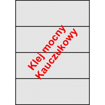 Etykiety A4 klej wzmocniony 210x74