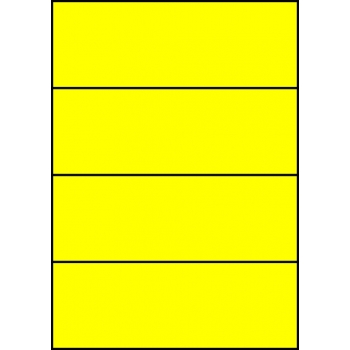 Etykiety A4 kolorowe 210x74 – żółte fluorescencyjne