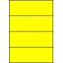 Etykiety A4 kolorowe 210x74 – żółte fluorescencyjne