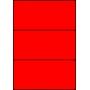 Etykiety A4 kolorowe 210x99 – czerwone fluorescencyjne