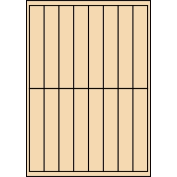 Etykiety A4 kolorowe 25x140 mm – beżowe