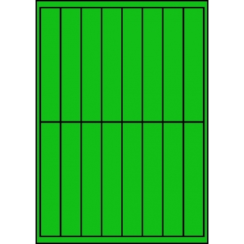 Etykiety A4 kolorowe 25x140 mm