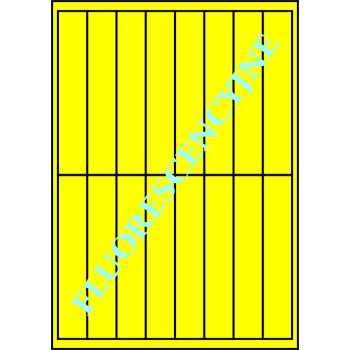 Etykiety A4 kolorowe 25x140 mm – żółte