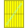 Etykiety A4 kolorowe 25x140 mm – żółte