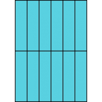 Etykiety A4 kolorowe 35x148 – niebieskie