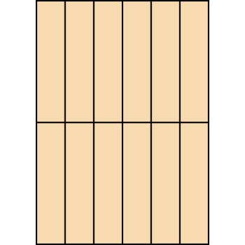 Etykiety A4 kolorowe 35x148mm – beżowe