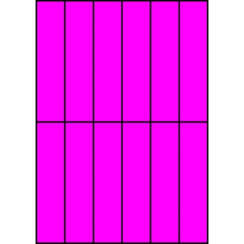 Etykiety A4 kolorowe 35x148 – różowe