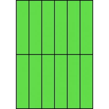 Etykiety A4 kolorowe 35x148 – zielone
