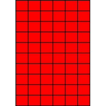Etykiety A4 kolorowe 35x29,7 – czerwone fluorescencyjne