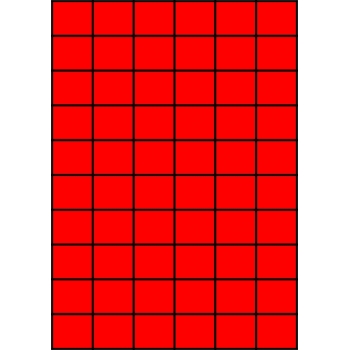 Etykiety A4 kolorowe 35x29,7 – czerwone fluorescencyjne