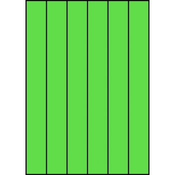 Etykiety A4 kolorowe 35x297 – zielone