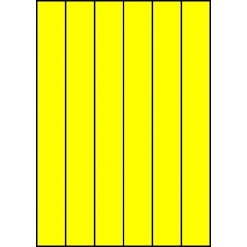 Etykiety A4 kolorowe 35x297 – żółte fluorescencyjne
