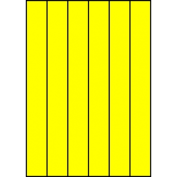 Etykiety A4 kolorowe 35x297 – żółte fluorescencyjne