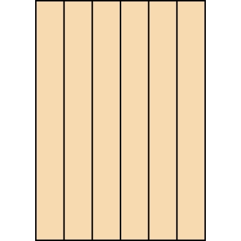Etykiety A4 kolorowe 35x297mm – beżowe