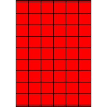 Etykiety A4 kolorowe 35x32 – czerwone fluorescencyjne