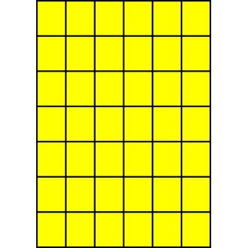 Etykiety A4 kolorowe 35x42,42 – żółte fluorescencyjne