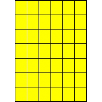 Etykiety A4 kolorowe 35x42,42 – żółte fluorescencyjne