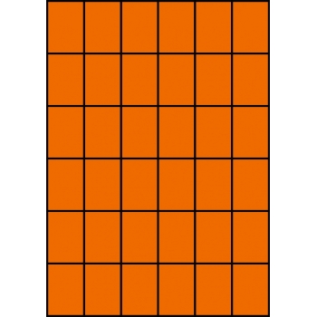 Etykiety A4 kolorowe 35x49,5 – pomarańczowe