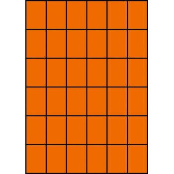 Etykiety A4 kolorowe 35x49,5 – pomarańczowe