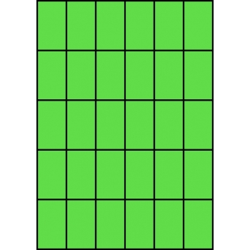 Etykiety A4 kolorowe 35x59,4 – zielone