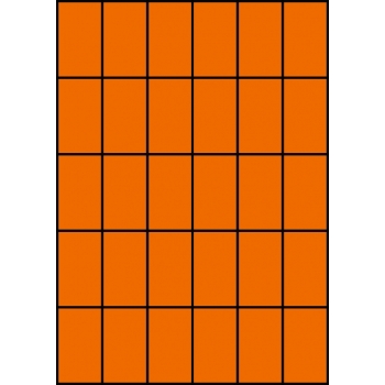 Etykiety A4 kolorowe 35x59,4 – pomarańczowe