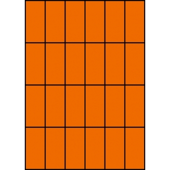 Etykiety A4 kolorowe 35x74 – pomarańczowe