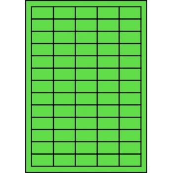 Etykiety A4 kolorowe 38x21,2 – zielone