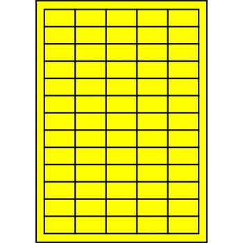 Etykiety A4 kolorowe 38x21,2 – żółte