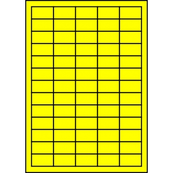 Etykiety A4 kolorowe 38x21,2 – żółte