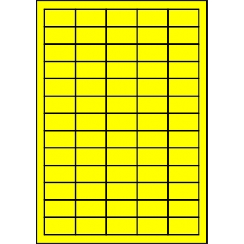 Etykiety A4 kolorowe 38x21,2 – żółte