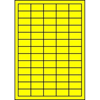 Etykiety A4 kolorowe 38x21,2 – żółte