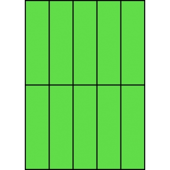 Etykiety A4 kolorowe 42x148 – zielone