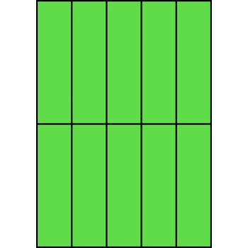 Etykiety A4 kolorowe 42x148 – zielone