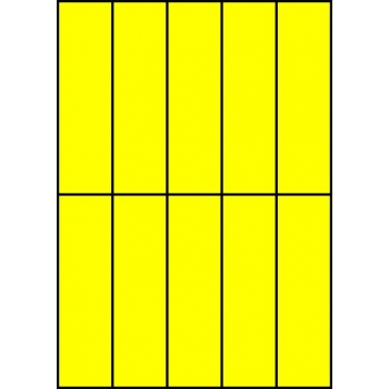 Etykiety A4 kolorowe 42x148 – żółte fluorescencyjne