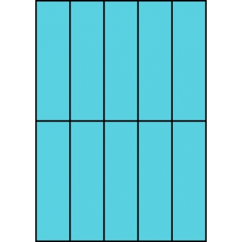Etykiety A4 kolorowe 42x148 – niebieskie