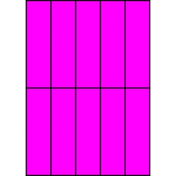Etykiety A4 kolorowe 42x148 – różowe