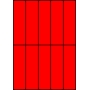 Etykiety A4 kolorowe 42x148 – czerwone fluorescencyjne
