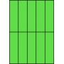 Etykiety A4 kolorowe 42x148 – zielone