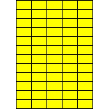Etykiety A4 kolorowe 42x24,75 – żółte fluorescencyjne