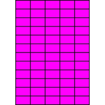 Etykiety A4 kolorowe 42x24,75 – różowe