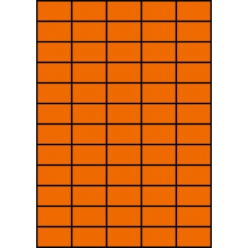 Etykiety A4 kolorowe 42x24,75 – pomarańczowe