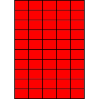 Etykiety A4 kolorowe 42x29,7 – czerwone fluorescencyjne