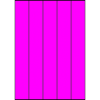 Etykiety A4 kolorowe 42x297 – różowe