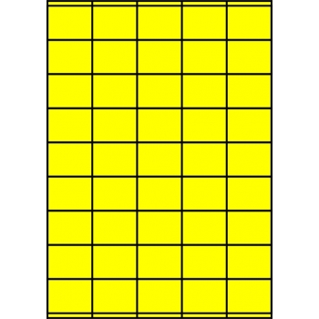Etykiety A4 kolorowe 42x32 – żółte fluorescencyjne