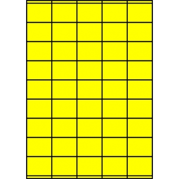 Etykiety A4 kolorowe 42x32 – żółte fluorescencyjne