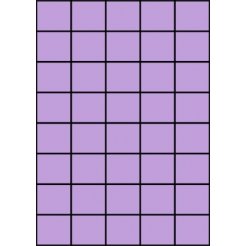 Etykiety A4 kolorowe 42x37 – fioletowe