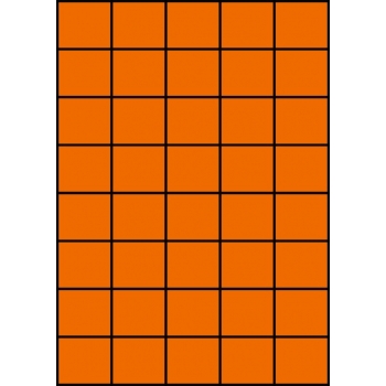 Etykiety A4 kolorowe 42x37 – pomarańczowe