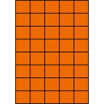 Etykiety A4 kolorowe 42x37 – pomarańczowe