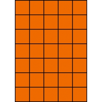 Etykiety A4 kolorowe 42x42,42 – pomarańczowe