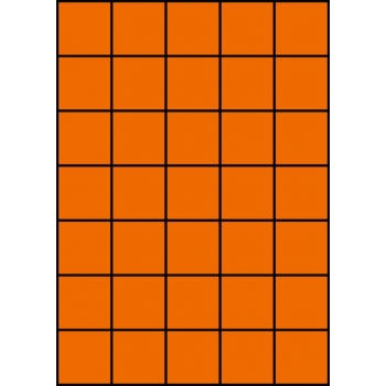 Etykiety A4 kolorowe 42x42,42 – pomarańczowe